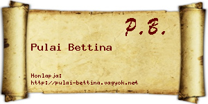 Pulai Bettina névjegykártya