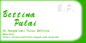 bettina pulai business card